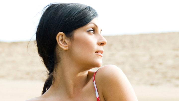 Denise Milani Looking Side And Side Face Pose